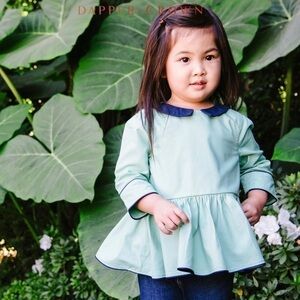 NWOT Dapper+Crown Fiona Peter Pan Collar Blouse